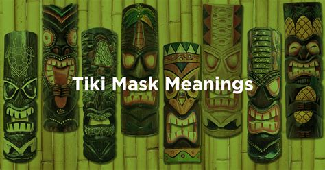 tiki maskers|tiki mask meaning.